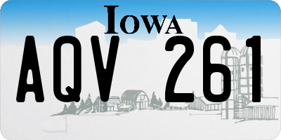 IA license plate AQV261