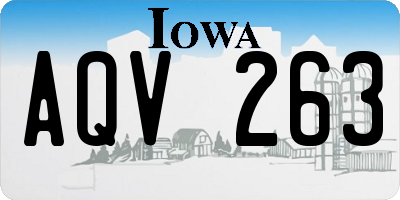 IA license plate AQV263