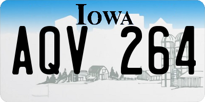 IA license plate AQV264