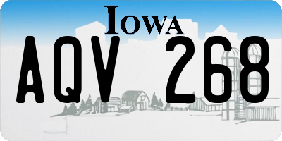 IA license plate AQV268