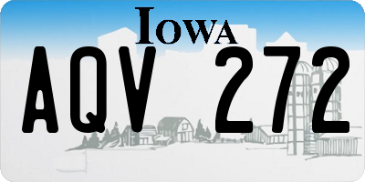 IA license plate AQV272