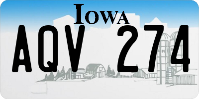 IA license plate AQV274