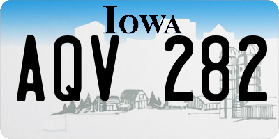 IA license plate AQV282