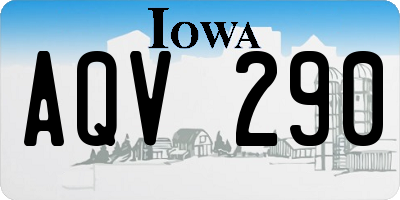 IA license plate AQV290
