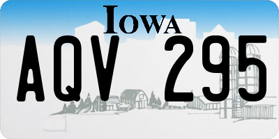 IA license plate AQV295