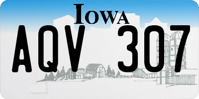 IA license plate AQV307