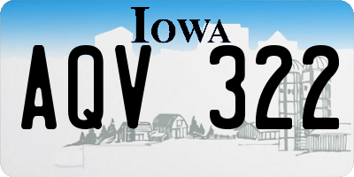 IA license plate AQV322