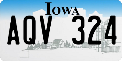 IA license plate AQV324