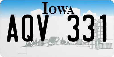 IA license plate AQV331