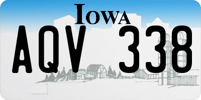 IA license plate AQV338