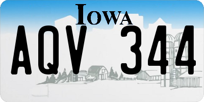 IA license plate AQV344