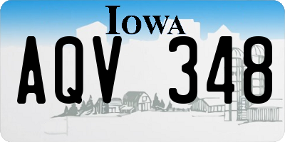 IA license plate AQV348