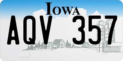 IA license plate AQV357