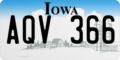 IA license plate AQV366