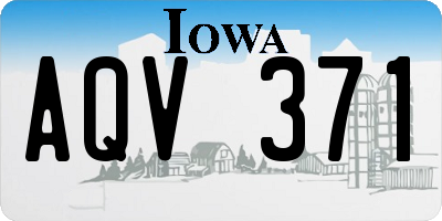 IA license plate AQV371