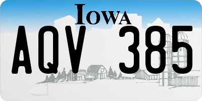 IA license plate AQV385