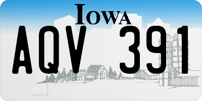 IA license plate AQV391