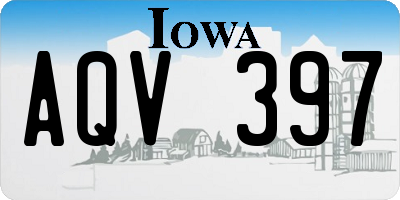 IA license plate AQV397