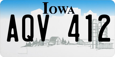 IA license plate AQV412