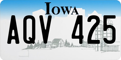 IA license plate AQV425