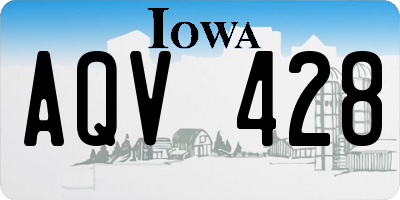 IA license plate AQV428