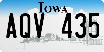 IA license plate AQV435