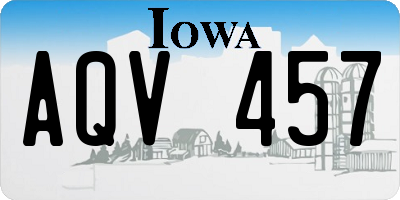 IA license plate AQV457