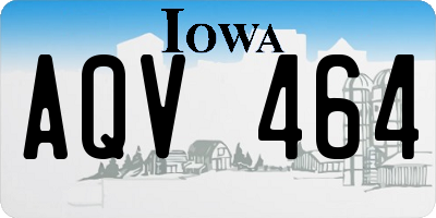 IA license plate AQV464
