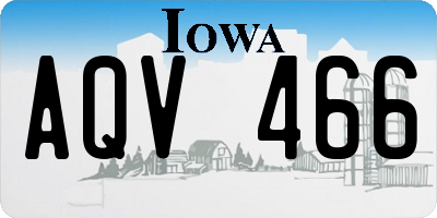 IA license plate AQV466
