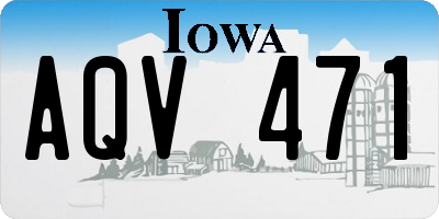 IA license plate AQV471