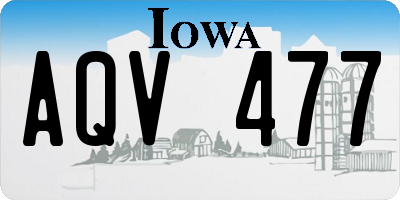 IA license plate AQV477