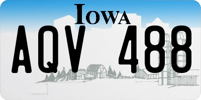 IA license plate AQV488