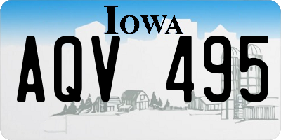 IA license plate AQV495