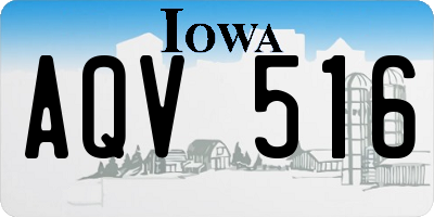 IA license plate AQV516