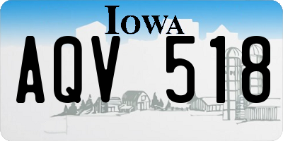 IA license plate AQV518