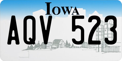 IA license plate AQV523