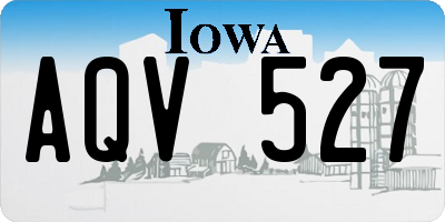 IA license plate AQV527