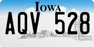IA license plate AQV528