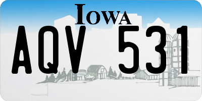 IA license plate AQV531