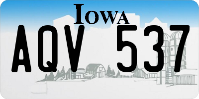 IA license plate AQV537
