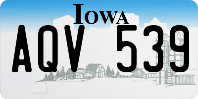 IA license plate AQV539