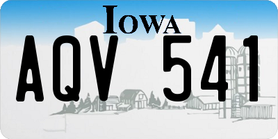 IA license plate AQV541
