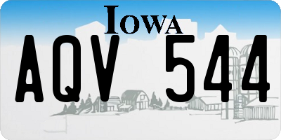 IA license plate AQV544