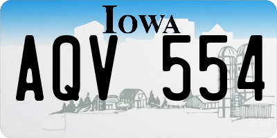 IA license plate AQV554