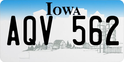 IA license plate AQV562
