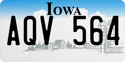 IA license plate AQV564