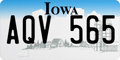 IA license plate AQV565