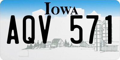 IA license plate AQV571
