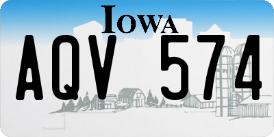 IA license plate AQV574
