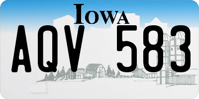 IA license plate AQV583